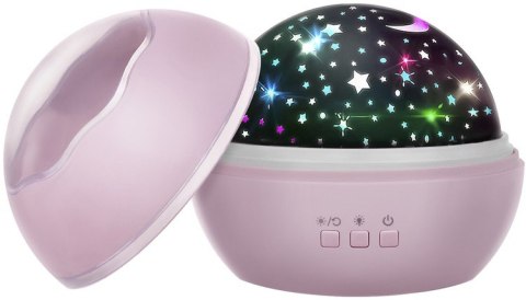 Lampka nocna z projektorem- różowa LP16859 Lampka nocna z projektorem- różowa LP16859
