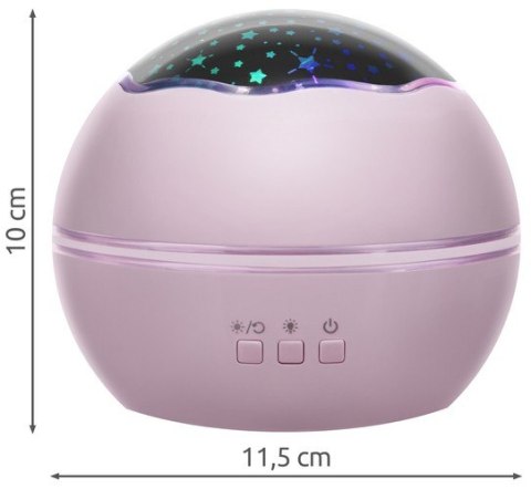 Lampka nocna z projektorem- różowa LP16859 Lampka nocna z projektorem- różowa LP16859