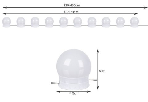Lampki LED na lustro/ do toaletki- 10szt. Lampki LED na lustro/ do toaletki- 10szt.