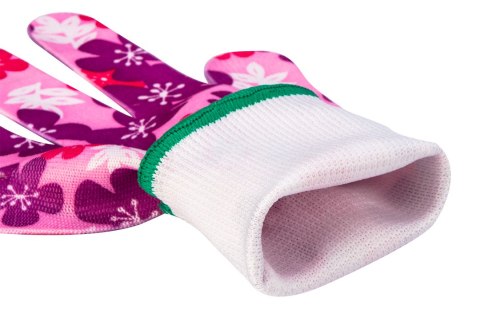 Rękawice ogrodowe , poliester, wzór kwiatki, rozmiar 8" Rękawice ogrodowe , poliester, wzór kwiatki, rozmiar 8"