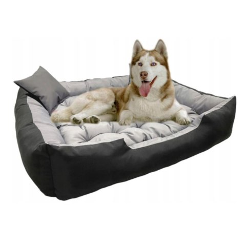 Legowisko dla psa ECCO 130x100 / 145x115 cm szaro-czarne Legowisko dla psa ECCO 130x100 / 145x115 cm szaro-czarne