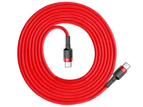BASEUS Kabel USB-C - USB-C 2,0m Cafule PD 2.0 QC 3.0 60W (CATKLF-H09) Red BASEUS Kabel USB-C - USB-C 2,0m Cafule PD 2.0 QC 3.0 60W (CATKLF-H09) Red