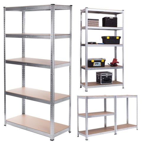 Regał magazynowy metalowy szafka 175 kg x5 180x90x40cm GreenBlue, ocynk, rozkładany, MDF, GB378 Regał magazynowy metalowy szafka 175 kg x5 180x90x40cm GreenBlue, ocynk, rozkładany, MDF, GB378