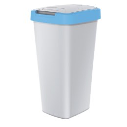 Kosz na śmieci COMPACTA Q - jasno niebieski / popiel 25l Keden