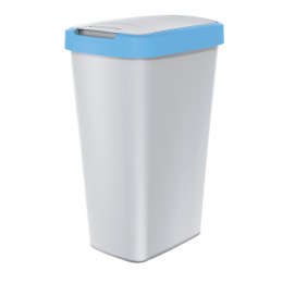 Kosz na śmieci COMPACTA Q - jasno niebieski / popiel 45l Keden