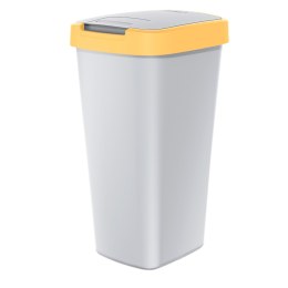 Kosz na śmieci COMPACTA Q - jasno żółty / popiel 25l Keden