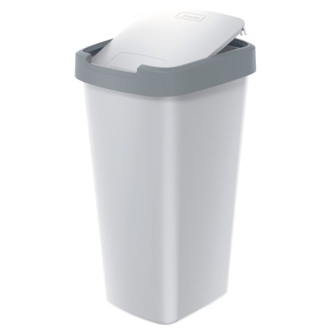 Kosz na śmieci COMPACTA Q - szary gładki / popiel 25l Keden Kosz na śmieci COMPACTA Q - szary gładki / popiel 25l Keden