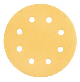 Papier ścierny na rzep 180 mm, K120, 5 szt., z 8 otworami do szlifierki 59G263