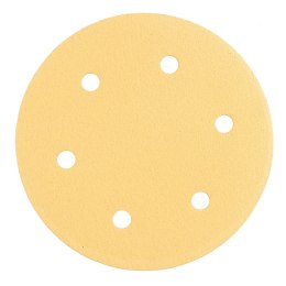 Papier ścierny na rzep 225 mm, K120, 5 szt., z 6 otworami do szlifierki 59G264, 59G265