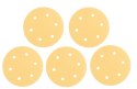 Papier ścierny na rzep 225 mm, K120, 5 szt., z 6 otworami do szlifierki 59G264, 59G265