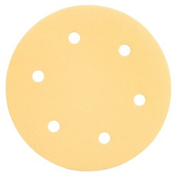 Papier ścierny na rzep 225 mm, K180, 5 szt., z 6 otworami do szlifierki 59G264, 59G265
