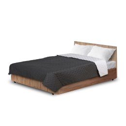 Narzuta dwustronna pikowana szaro-czarna 200x220 cm Medicline