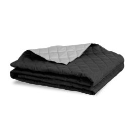 Narzuta dwustronna pikowana szaro-czarna 220x240 cm Medicline