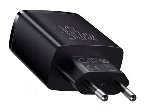 BASEUS Ładowarka sieciowa Baseus Compact Quick Charger, 2xUSB, USB-C, PD, 3A, 30W (CCXJ-E01) Czarna BASEUS Ładowarka sieciowa Baseus Compact Quick Charger, 2xUSB, USB-C, PD, 3A, 30W (CCXJ-E01) Czarna