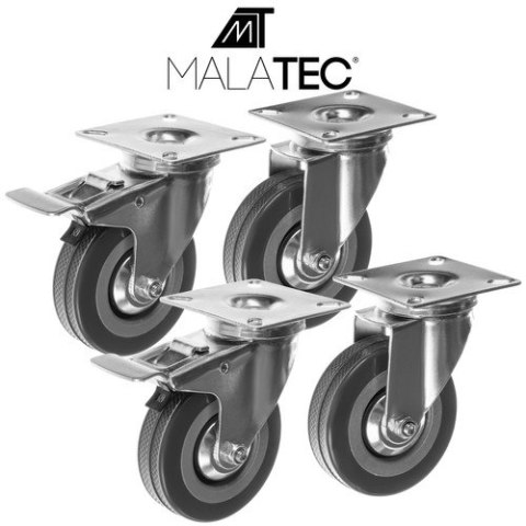 Kółka obrotowe- zestaw 4szt. Malatec 22537 Kółka obrotowe- zestaw 4szt. Malatec 22537