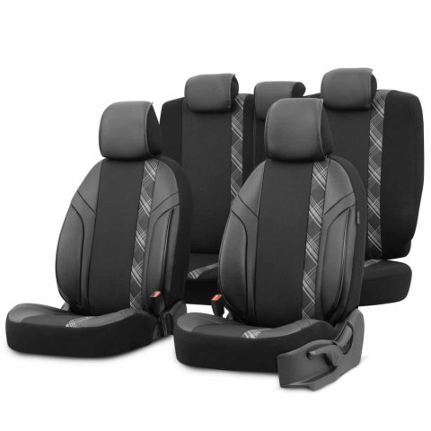 Komplet pokrowców na fotele samochodowe otom horizon 1808 black/smoked 3-zip Komplet pokrowców na fotele samochodowe otom horizon 1808 black/smoked 3-zip