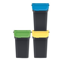 Kosze na śmieci KADDI Q SET - czarny 25l. Keden