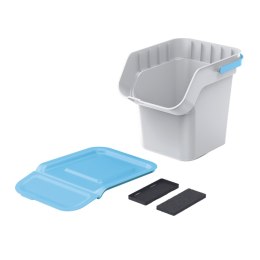 Kosze na śmieci KADDI Q SET - popielaty 20l. Keden