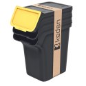 Kosze na śmieci STACKBOX Q SET - czarny 20l. Keden