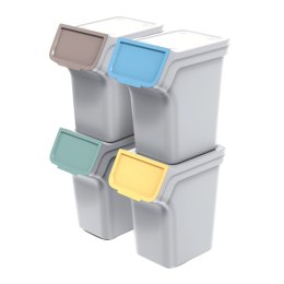 Kosze na śmieci STACKBOX Q SET - popielaty 20l. Keden