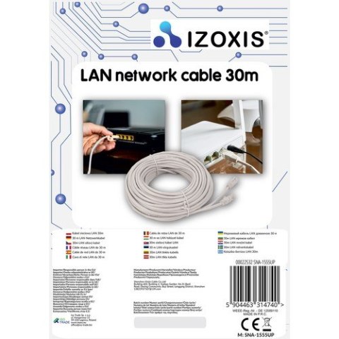 Kabel sieciowy LAN 30m Izoxis 22532 Kabel sieciowy LAN 30m Izoxis 22532