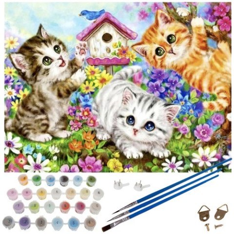 Malowanie po numerach 40x50cm- kotki Maaleo 22781 Malowanie po numerach 40x50cm- kotki Maaleo 22781