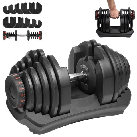 Hantel żeliwny regulowany automat 40 kg REBEL ACTIVE Hantel żeliwny regulowany automat 40 kg REBEL ACTIVE