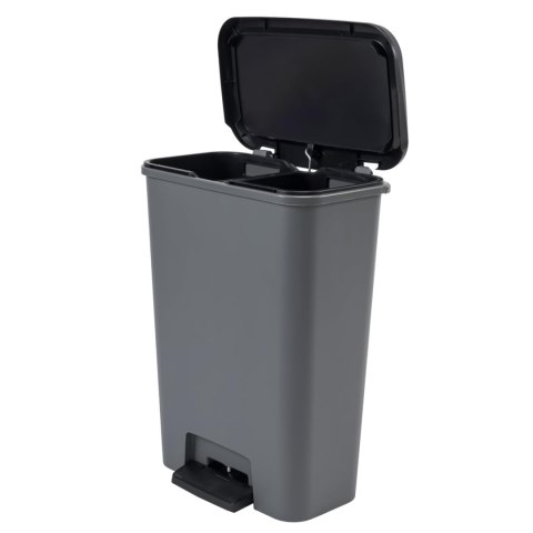 Kosz na śmieci z pedałem Compatta 23+23Lgray/black Kosz na śmieci z pedałem Compatta 23+23Lgray/black
