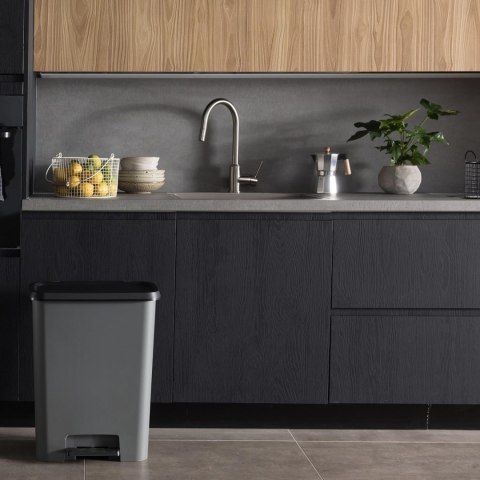 Kosz na śmieci z pedałem Compatta 23+23Lgray/black Kosz na śmieci z pedałem Compatta 23+23Lgray/black