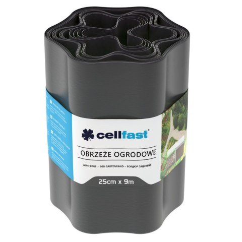 Obrzeże ogrodowe 25cm x 9m Cellfast grafitowe Obrzeże ogrodowe 25cm x 9m Cellfast grafitowe