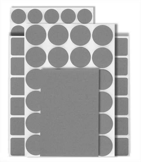 Podkładki filcowe samoprzylepne, szare, 106 szt. Podkładki filcowe samoprzylepne, szare, 106 szt.