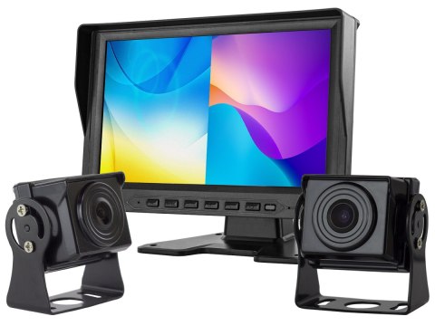 Monitor samochodowy 9cali ahd 4pin z funkcją rejestratora 12v 24v + 2 kamery ahd Monitor samochodowy 9cali ahd 4pin z funkcją rejestratora 12v 24v + 2 kamery ahd