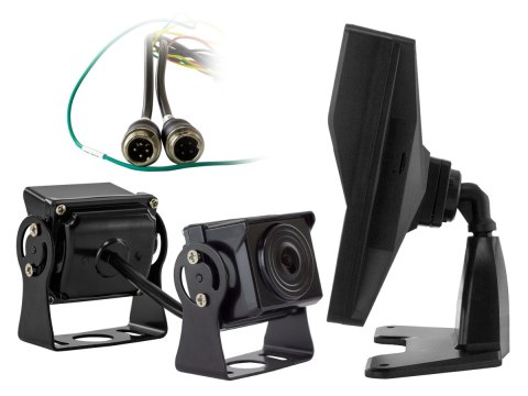 Monitor samochodowy 9cali ahd 4pin z funkcją rejestratora 12v 24v + 2 kamery ahd Monitor samochodowy 9cali ahd 4pin z funkcją rejestratora 12v 24v + 2 kamery ahd