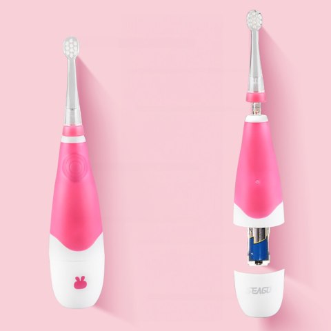 Szczoteczka soniczna dla dzieci SEAGO, kolor różowy, 1xAAA 1,5V (brak w zestawie), 4 końcówki, SG-902 Pink Szczoteczka soniczna dla dzieci SEAGO, kolor różowy, 1xAAA 1,5V (brak w zestawie), 4 końcówki, SG-902 Pink
