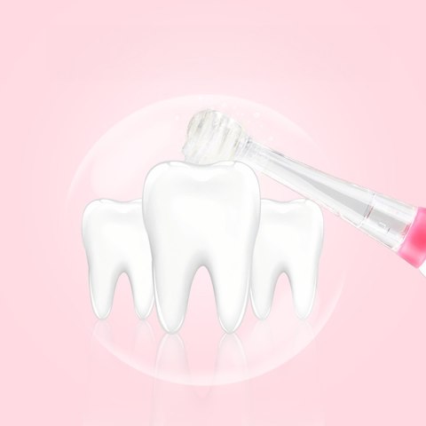 Szczoteczka soniczna dla dzieci SEAGO, kolor różowy, 1xAAA 1,5V (brak w zestawie), 4 końcówki, SG-902 Pink Szczoteczka soniczna dla dzieci SEAGO, kolor różowy, 1xAAA 1,5V (brak w zestawie), 4 końcówki, SG-902 Pink