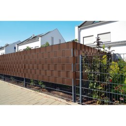 Taśma ogrodzeniowa z klipsami 19 cm x 35 mb brązowy