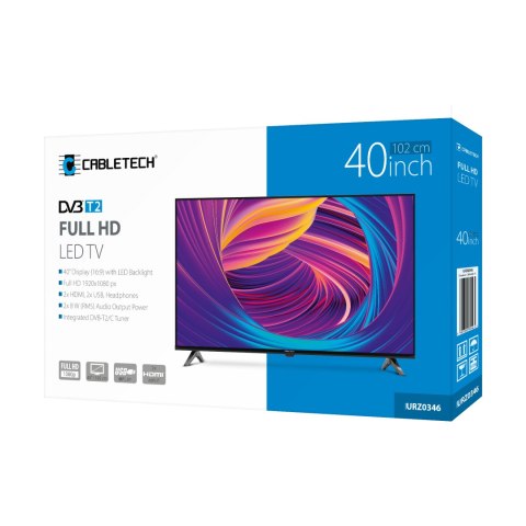 Telewizor Cabletech 40" FHD DVB-T2 H.265 HEVC Telewizor Cabletech 40" FHD DVB-T2 H.265 HEVC