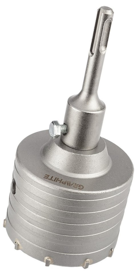 Otwornica widiowa 85mm z adapterem SDS+ oraz wiertłem pilotującym Otwornica widiowa 85mm z adapterem SDS+ oraz wiertłem pilotującym