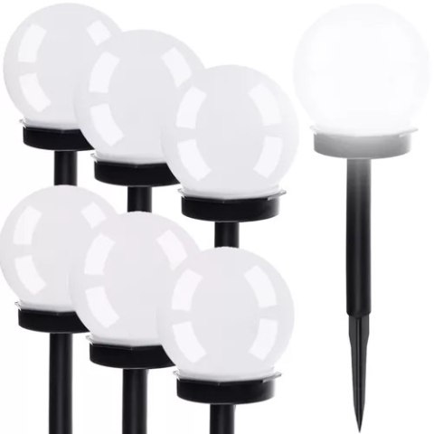 Lampa ogrodowa solarna- kula zestaw 6szt. 23562 Lampa ogrodowa solarna- kula zestaw 6szt. 23562