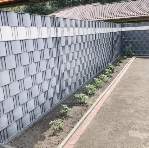 Taśma ogrodzeniowa 19cmx35m 630g/m2 szara 23704 Taśma ogrodzeniowa 19cmx35m 630g/m2 szara 23704