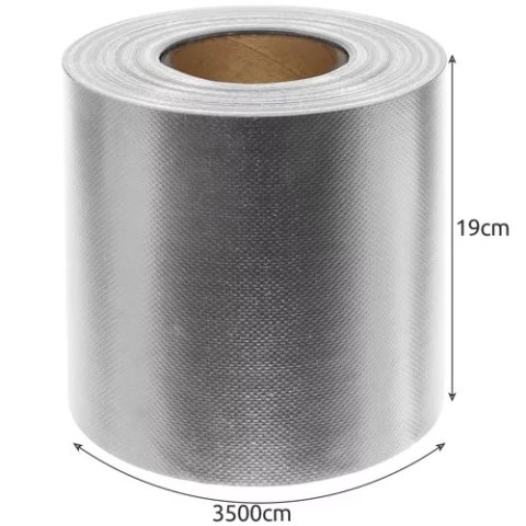 Taśma ogrodzeniowa 19cmx35m 630g/m2 szara 23704 Taśma ogrodzeniowa 19cmx35m 630g/m2 szara 23704