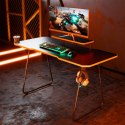 Biurko gamingowe z półką na monitor NanoRS, 50kg max, wysokość 850mm, czarne, RS170