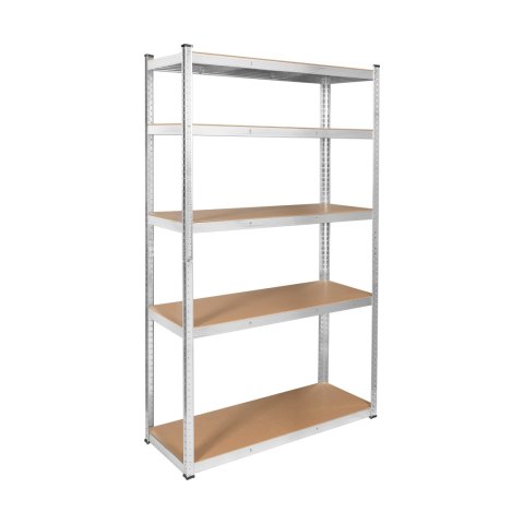 Regał metalowy magazynowy 205x120x45 srebrny Rebel Regał metalowy magazynowy 205x120x45 srebrny Rebel