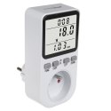 Miernik energii GreenBlue, watomierz, typ E, 220-240V AC, 50Hz, max. obciążenie 16A, IP20, wbudowana bateria, GB364 E