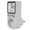 Miernik energii GreenBlue, watomierz, typ E, 220-240V AC, 50Hz, max. obciążenie 16A, IP20, wbudowana bateria, GB364 E