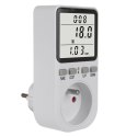 Miernik energii GreenBlue, watomierz, typ E, 220-240V AC, 50Hz, max. obciążenie 16A, IP20, wbudowana bateria, GB364 E