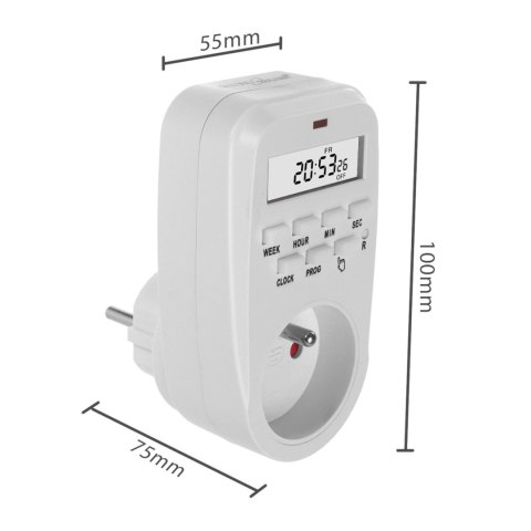 Włącznik czasowy - timer cyfrowy GreenBlue, max. obciążenie 16A, IP20, GB362 E Włącznik czasowy - timer cyfrowy GreenBlue, max. obciążenie 16A, IP20, GB362 E