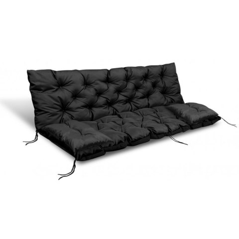 ZESTAW OGRODOWY 120x60x50CM + 2 PODUSZKI 42X42 CM CZARNY ZESTAW OGRODOWY 120x60x50CM + 2 PODUSZKI 42X42 CM CZARNY
