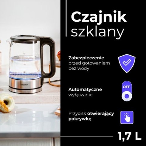 MS 1301 black Czajnik szklany 1,7 l z regulacją temp. MS 1301 black Czajnik szklany 1,7 l z regulacją temp.