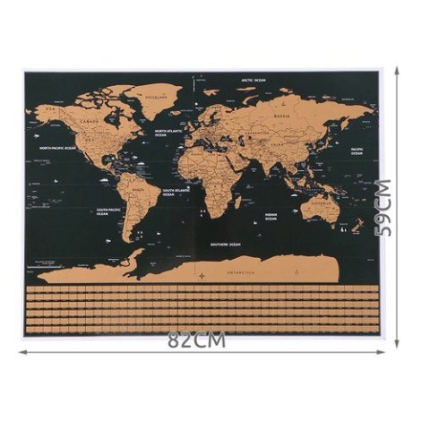 Mapa świata - zdrapka z flagami 23443 Mapa świata - zdrapka z flagami 23443